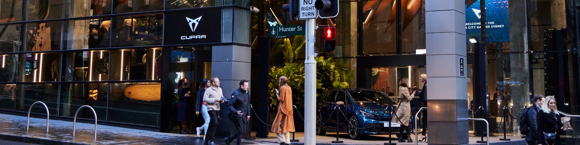 Sydney CUPRA garage with Born parked out the front