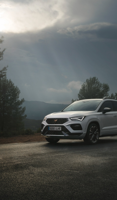 CUPRA Ateca in white.