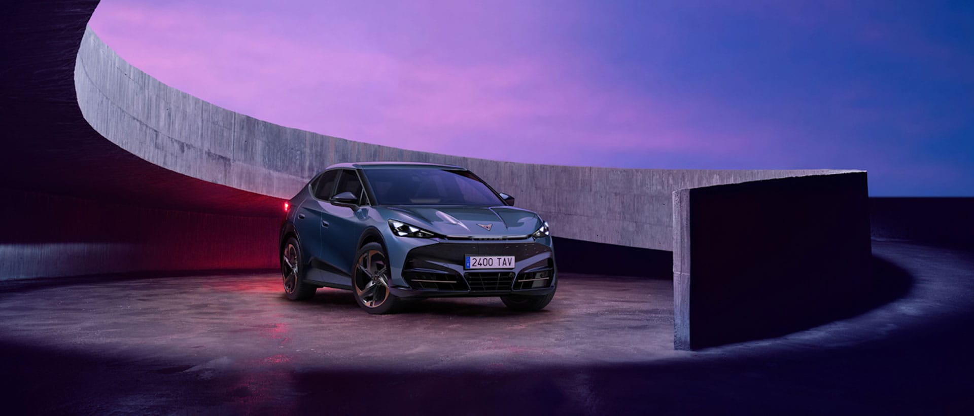 CUPRA Car in area with purple sky