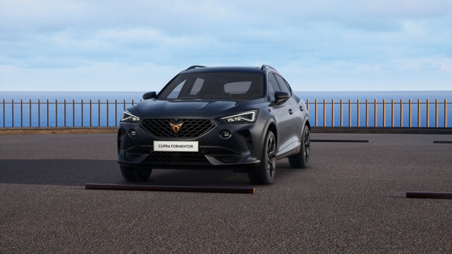2024 cupra born electric car wallcharger, rear of vehicle, red rear lights, cupra logo 2024 cupra born electric car wallcharger, rear of vehicle, red rear lights, cupra logo