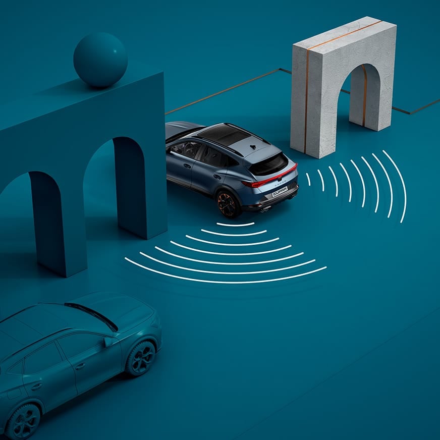 new cupra formentor with side assist for blind spots