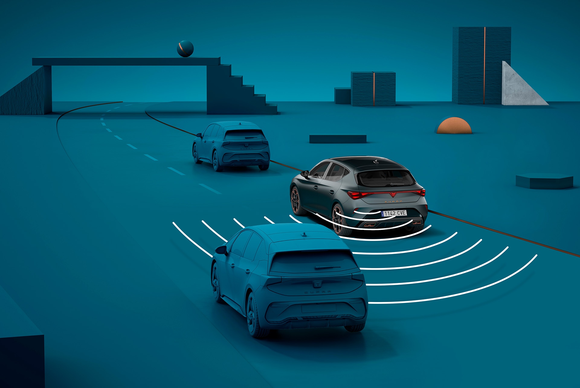 CUPRA Leon Sportstourer side exit assist.